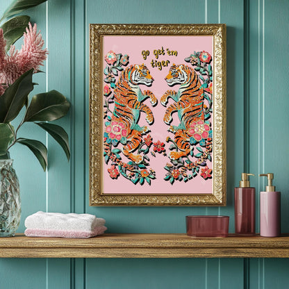 Pink Tiger Wall Decor