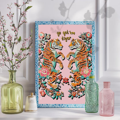 Pink Tiger Wall Decor