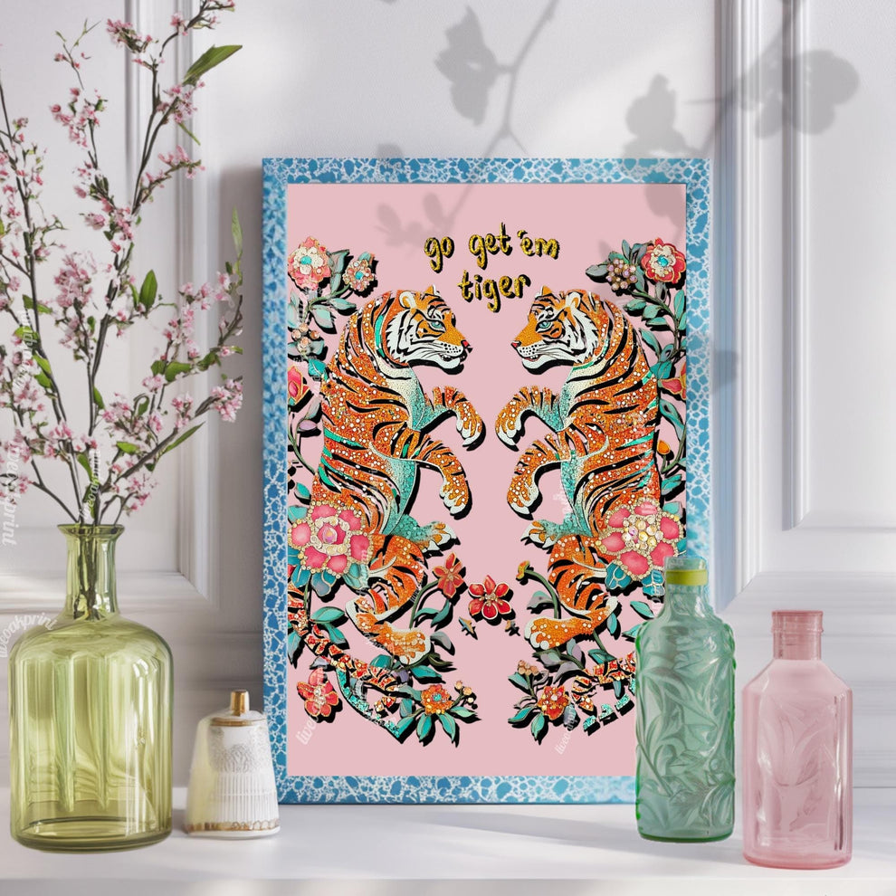 Pink Tiger Wall Decor