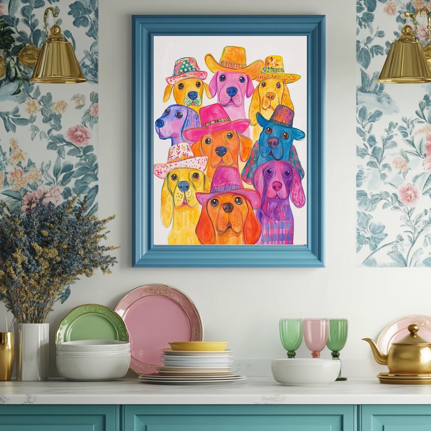 Colorful Dog Print