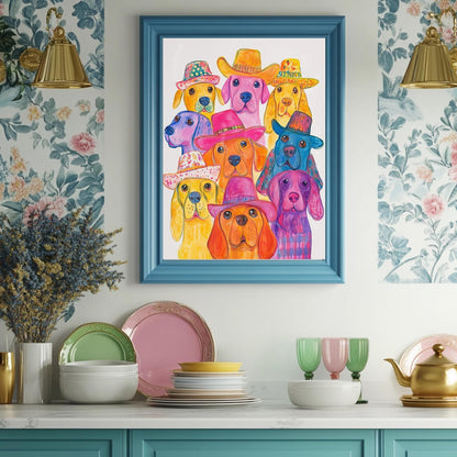 Colorful Dog Print