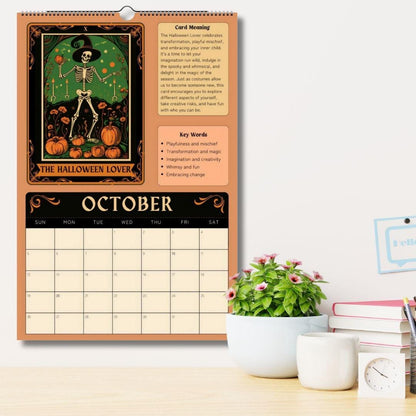 2025–2026 Seasonal Tarot Calendar | Witchy Midyear Calendar | Astrology Decor | Tarot Card Wall Art | Gift for Spiritual Friends