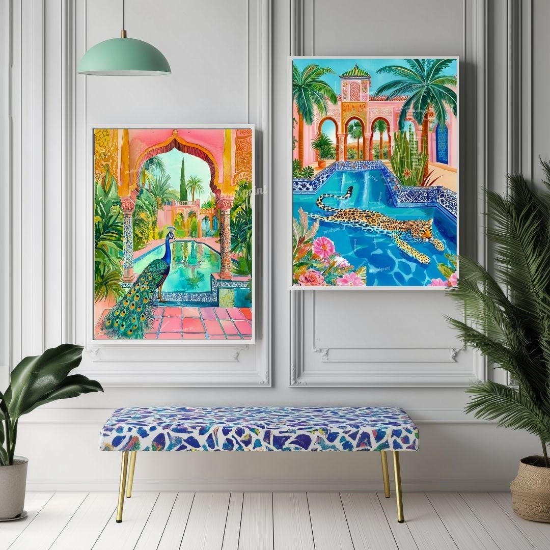 Set Of 2 Tropical Wall Decor
