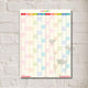 2026 Vertical Wall Planner – Retro Brights Colorful Yearly Wall Calendar, One Page Vertical Planner Poster