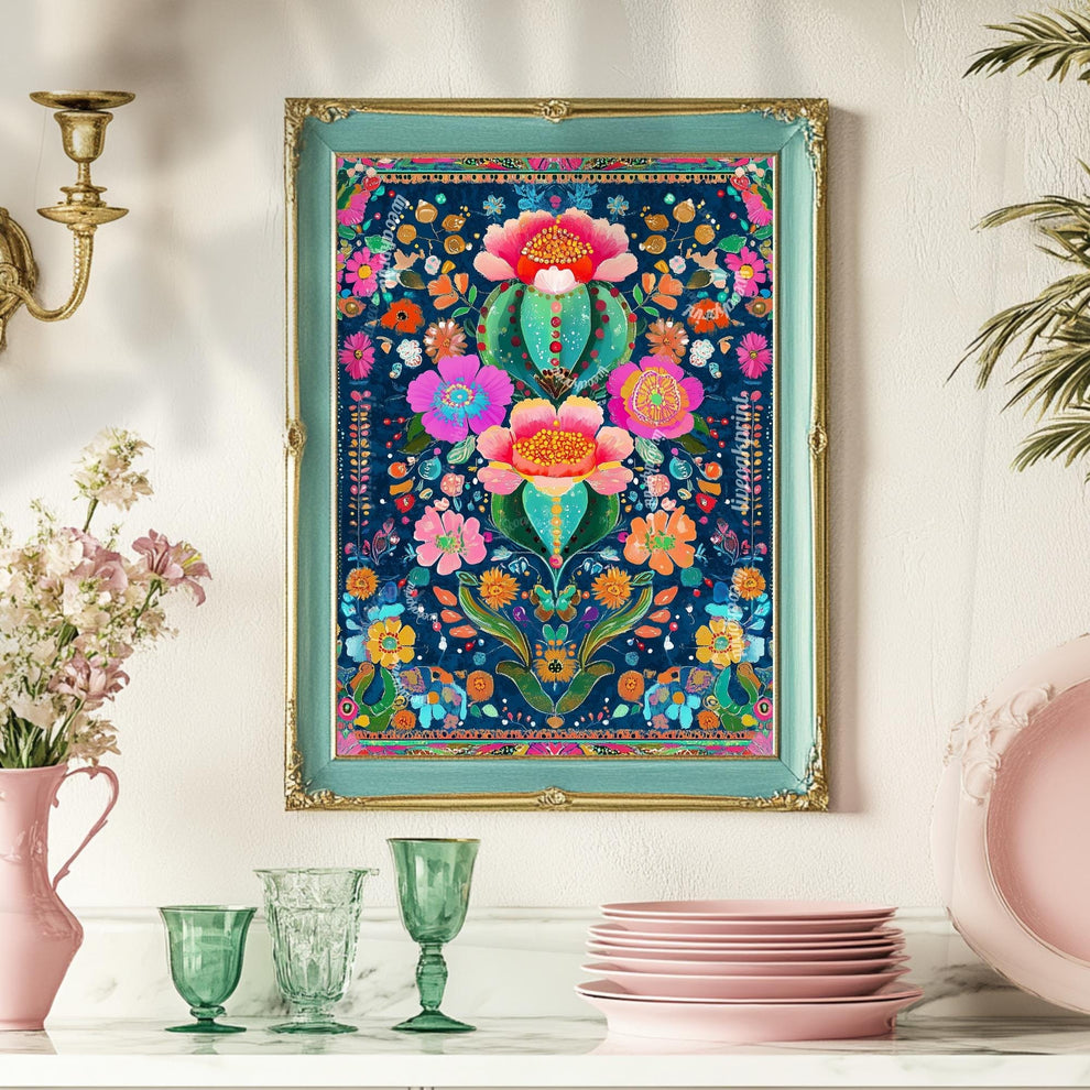 Maximalist Cactus Wall Art