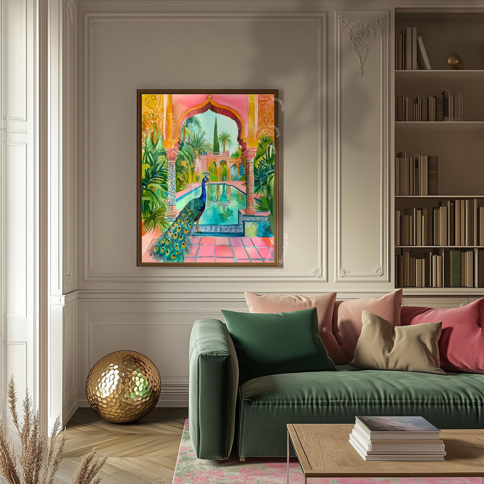 Peacock Wall Art – Colorful Bird Print – Exotic Boho Decor – Tropical Art Print – Vibrant Animal Wall Art for Living Room or Bedroom