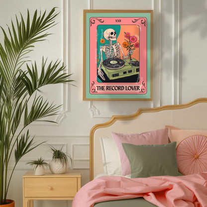 Records Wall Art – Vinyl Wall Print Music Nook Decor Boho Wall Art Midcentury Decor for Living Room Music Lover Gift Record Vinyl Gift Idea