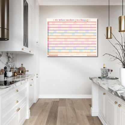 2026 One Page Wall Calendar: Bright Pastels