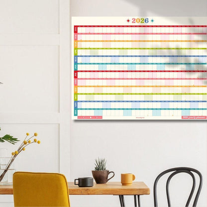 Retro Brights 2026 Wall Planner