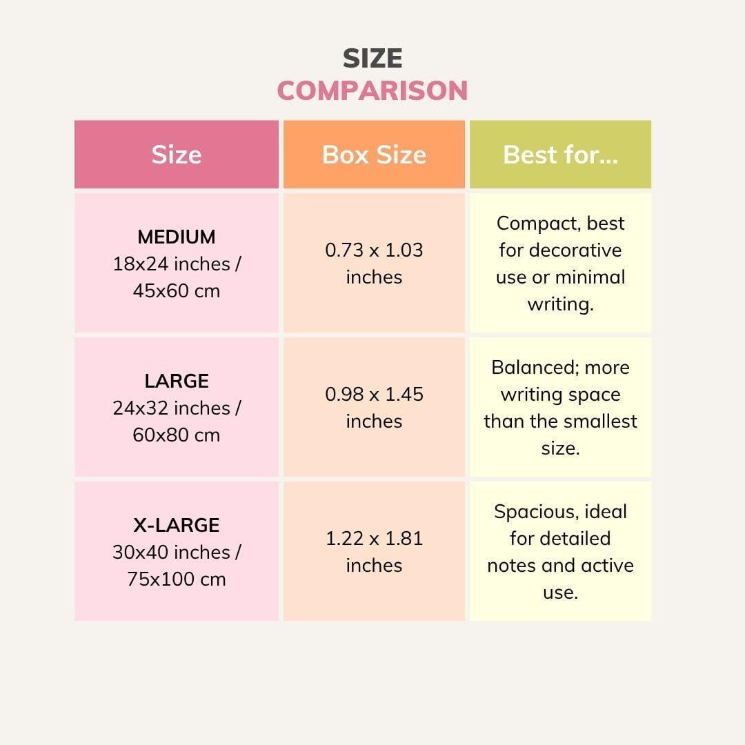 Retro Brights 2026 Wall Planner