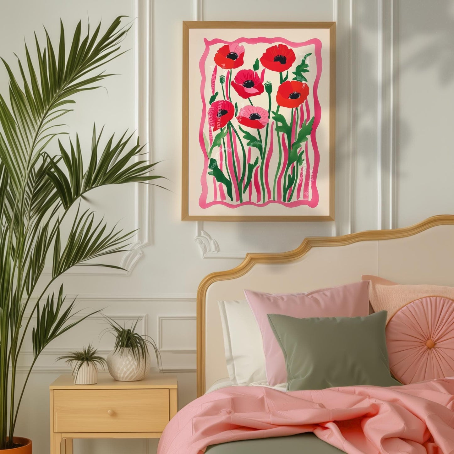 Colorful Red Poppies Print