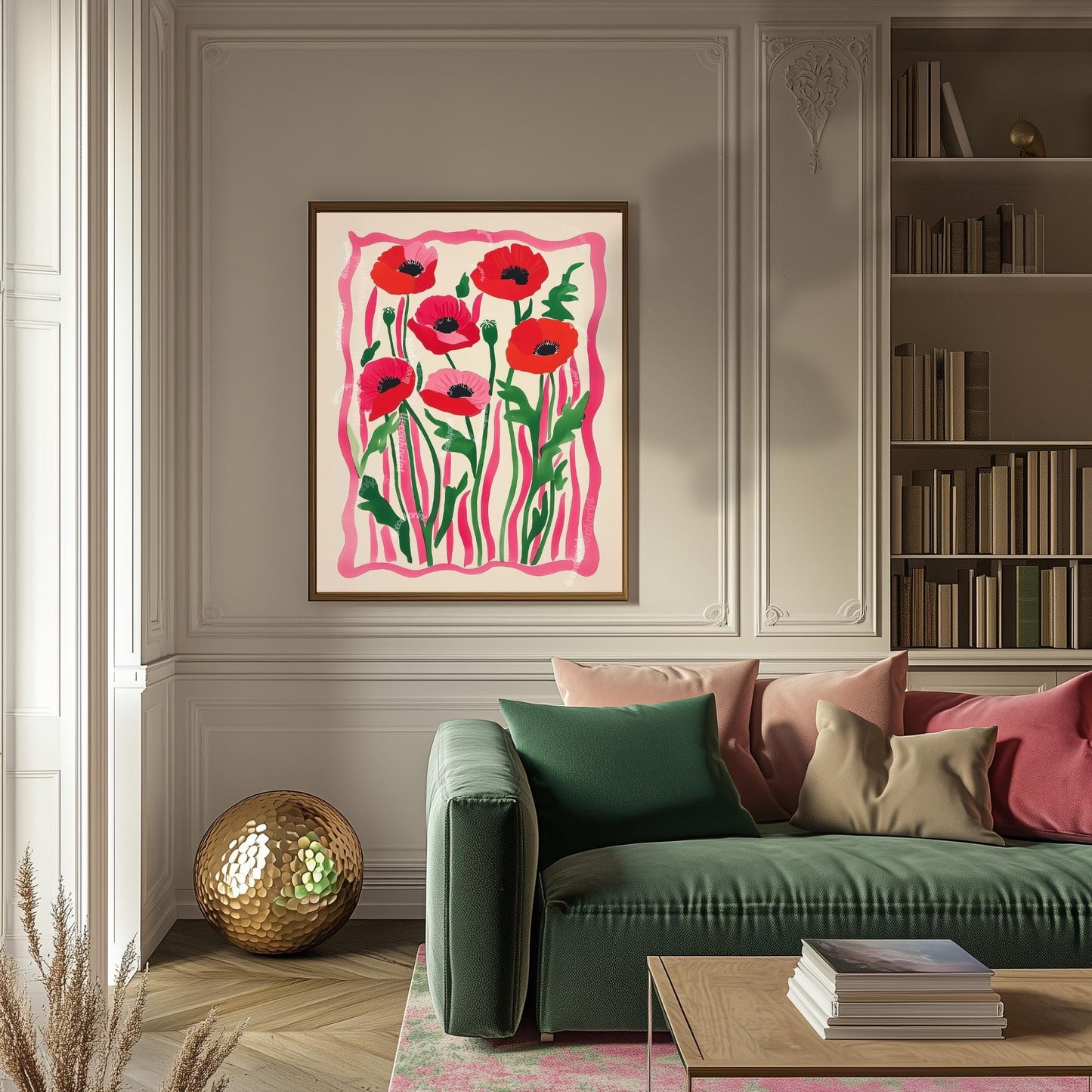 Colorful Red Poppies Print