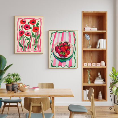 Colorful Red Poppies Print