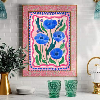 Pink and Blue Wall Art