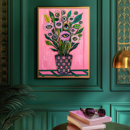 Pink Flower Wall Art