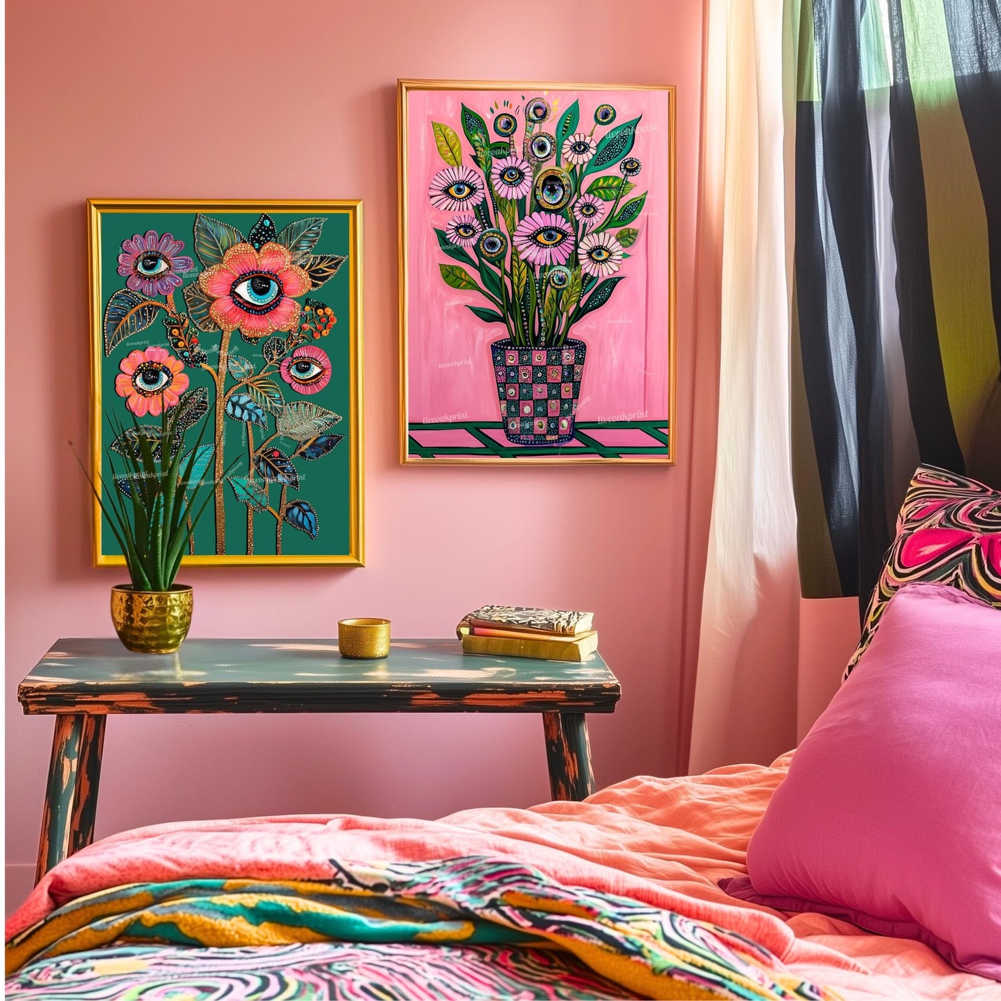 Pink Flower Wall Art