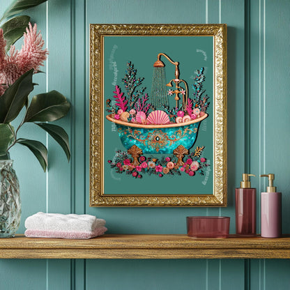 Beach House Bathroom Print