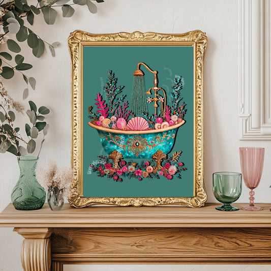 Beach House Bathroom Print