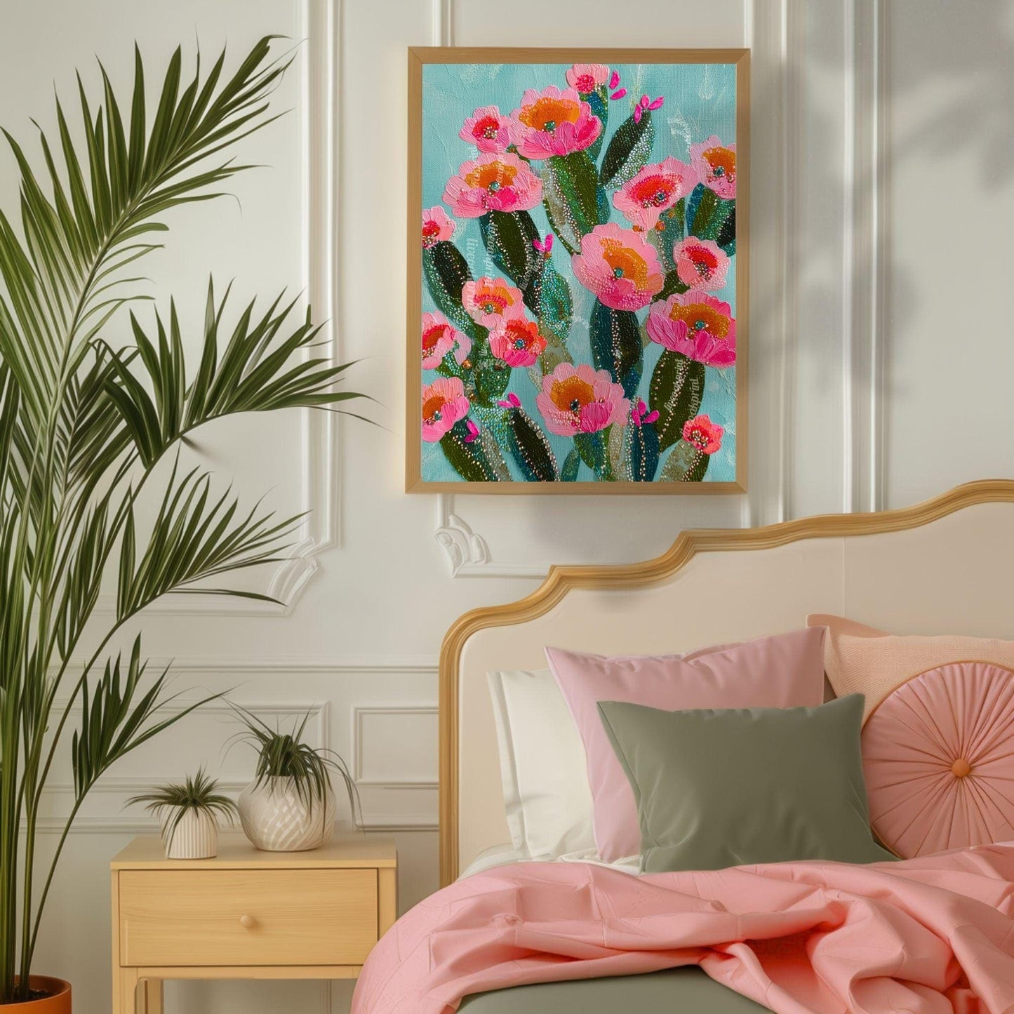 Flowering Cactus Wall Art