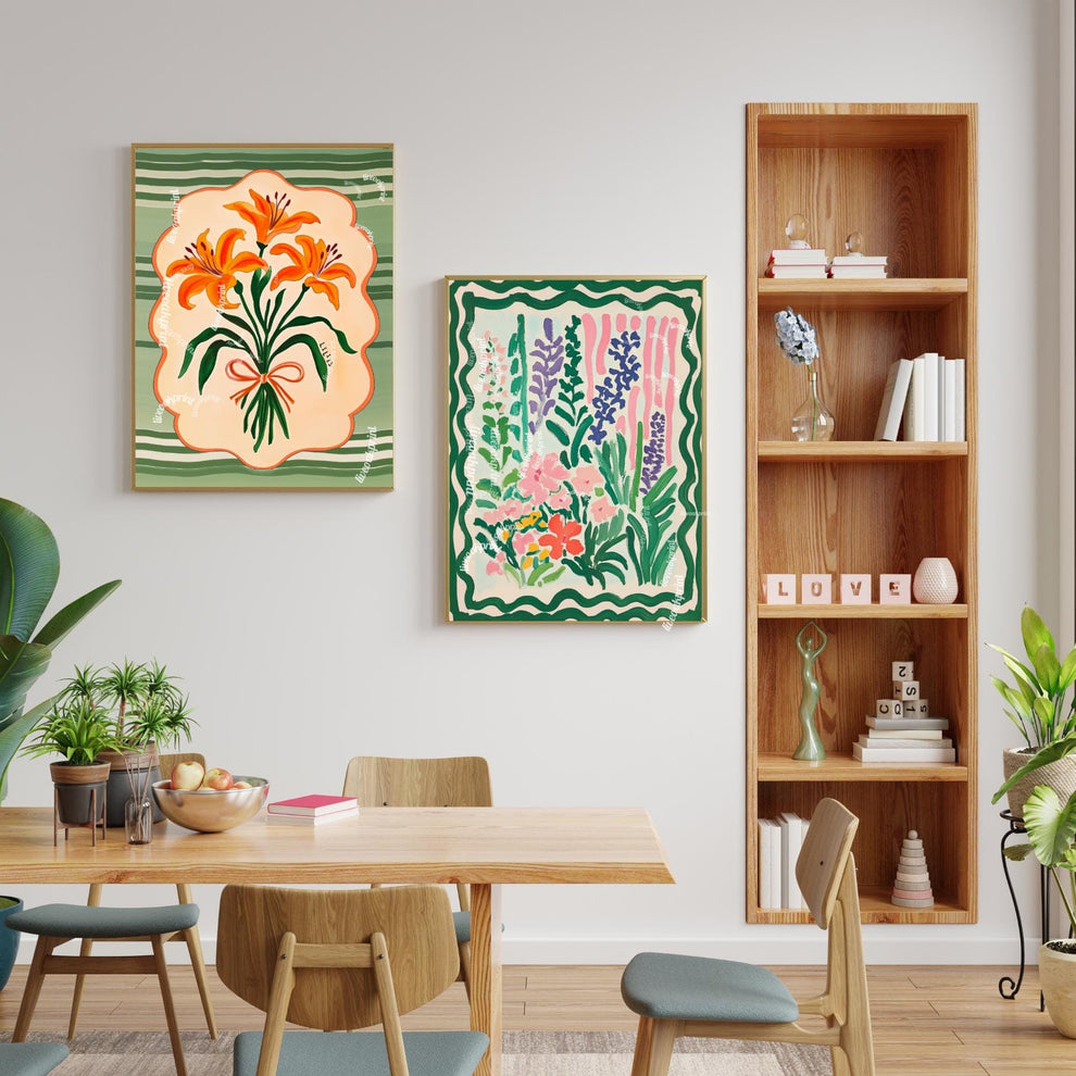 Soft Vintage Lilies Print