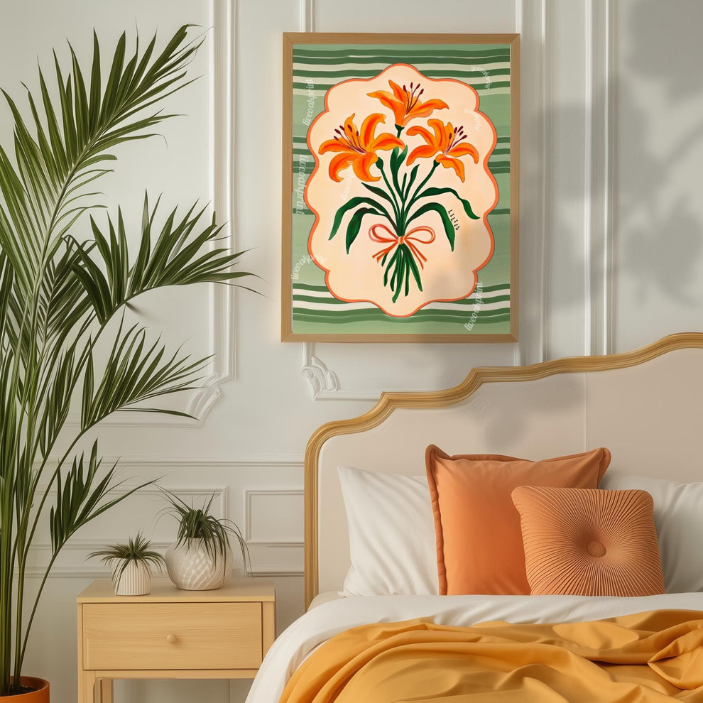 Soft Vintage Lilies Print