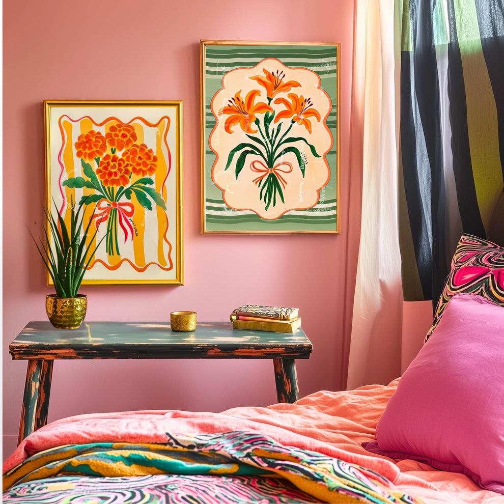 Soft Vintage Lilies Print