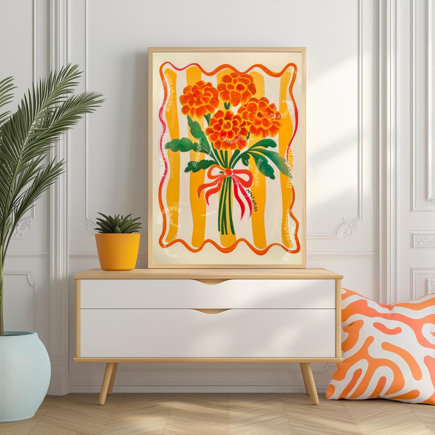 Vintage Marigold Print