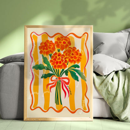 Vintage Marigold Print