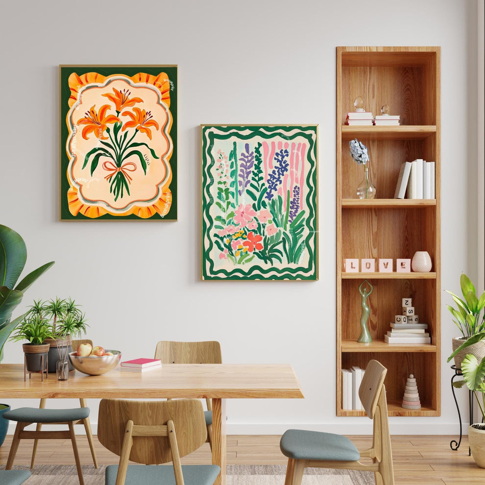 Retro Lilies Wall Art