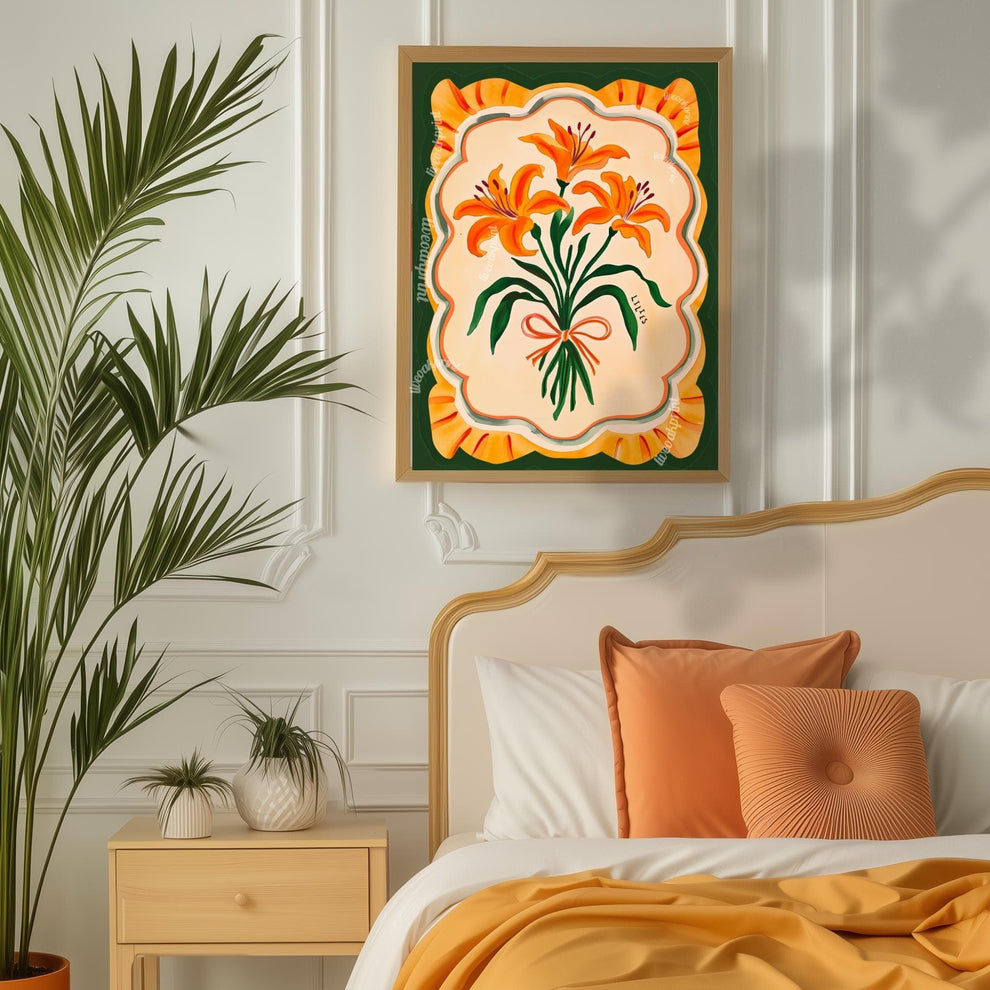 Retro Lilies Wall Art