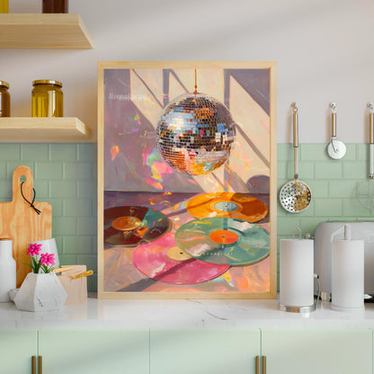 Disco Records Print