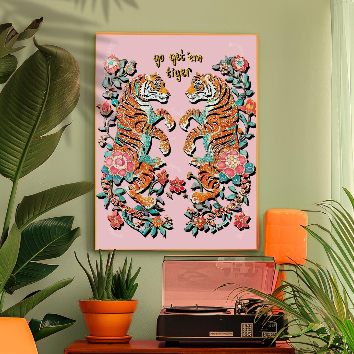 Pink Tiger Wall Decor