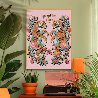 Pink Tiger Wall Decor