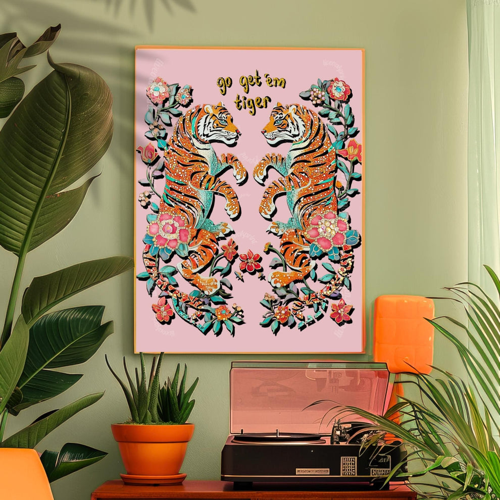Pink Tiger Wall Decor