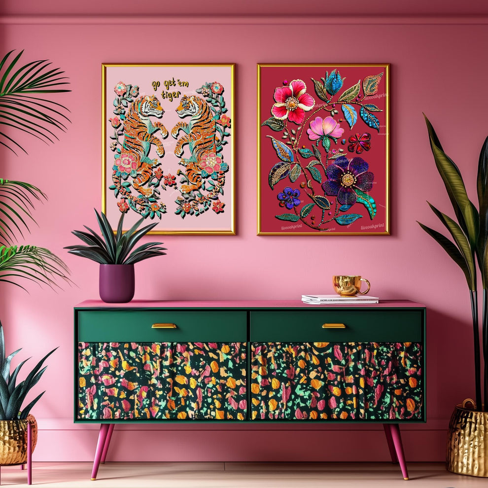 Pink Tiger Wall Decor