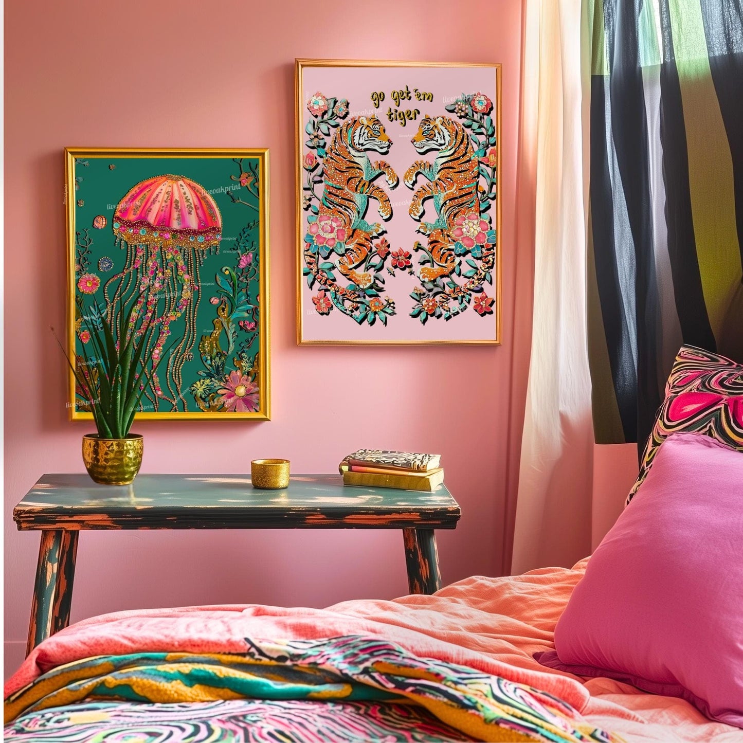 Pink Tiger Wall Decor