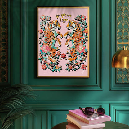 Pink Tiger Wall Decor