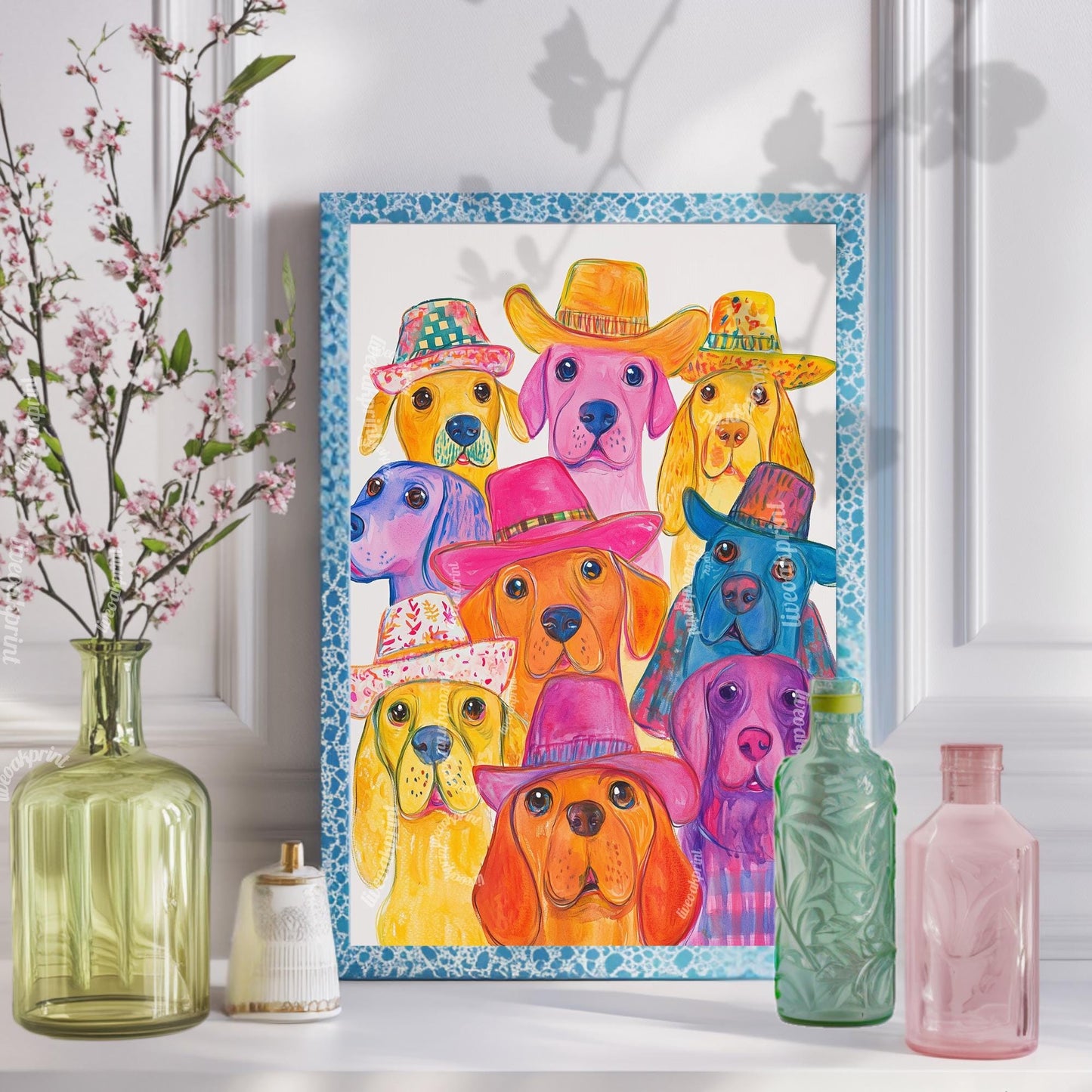 Colorful Dog Print