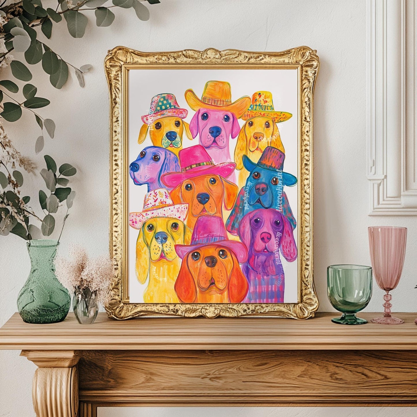 Colorful Dog Print