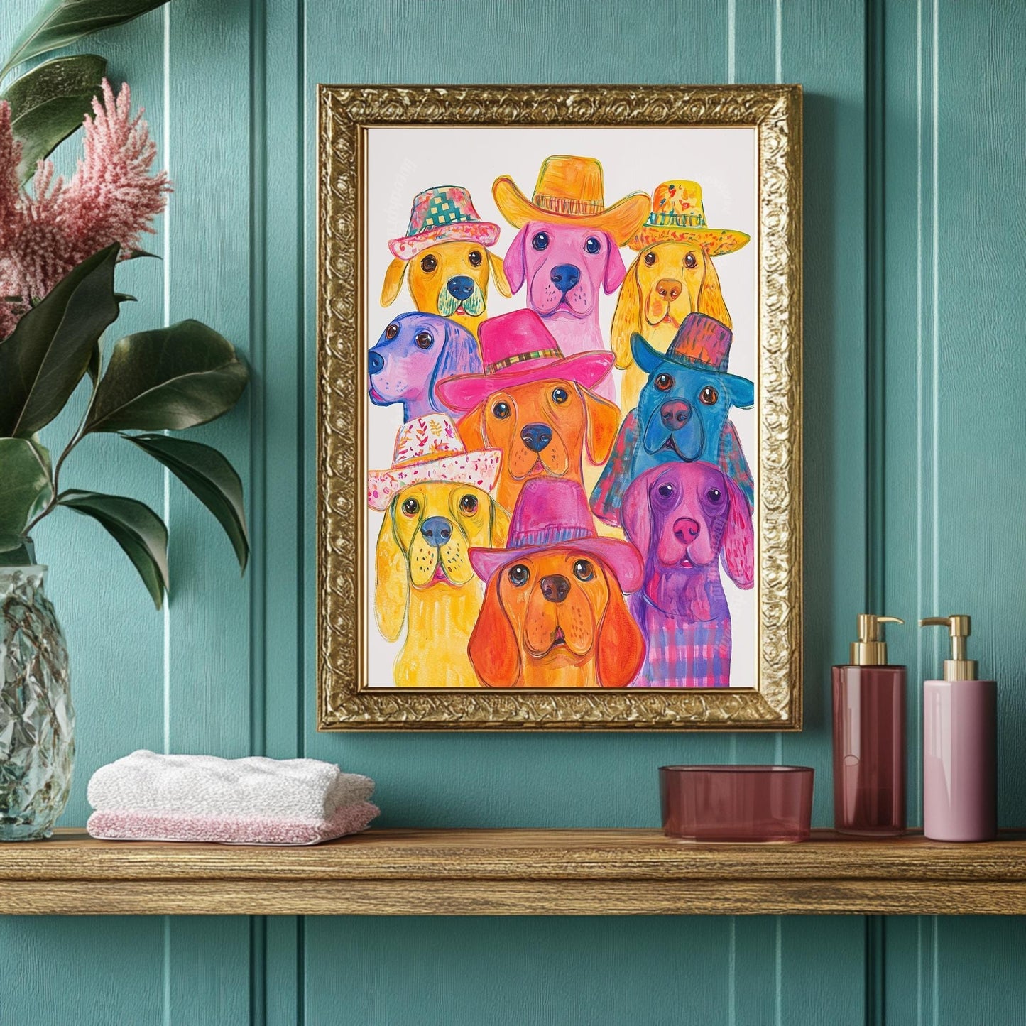 Colorful Dog Print