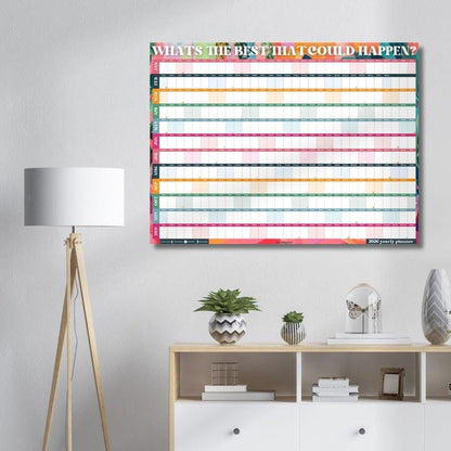 2026 Year Wall Planner: What's the Best That Can Happen? - Colorful One Page Planner