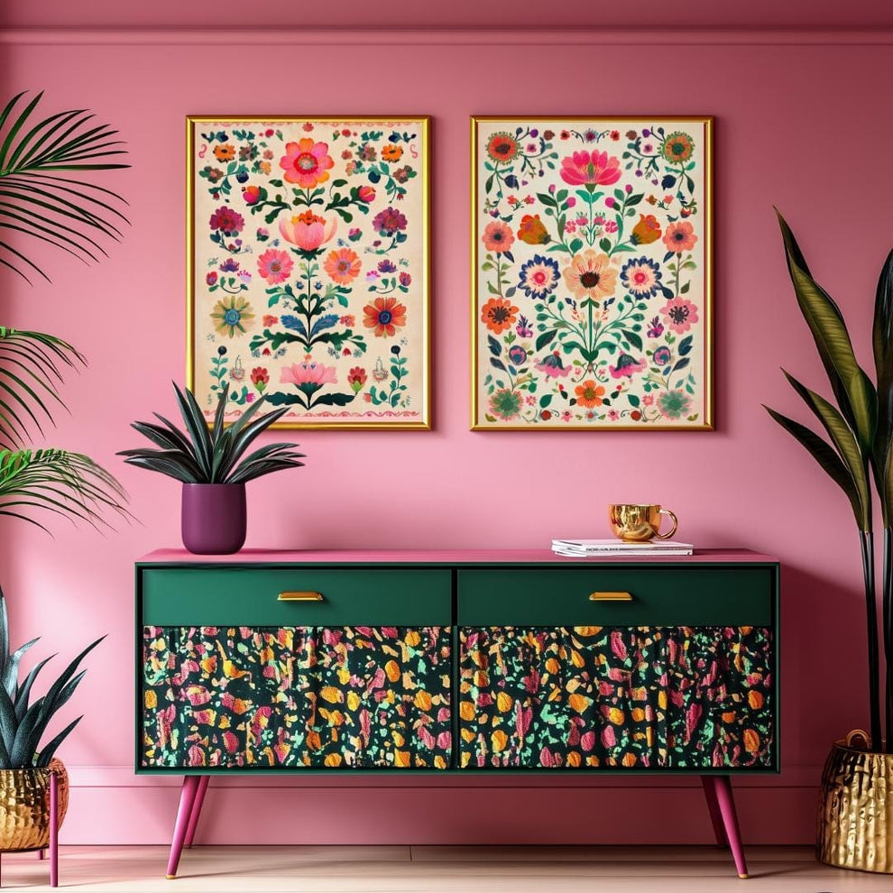 Set Of 2 Mexican Art Prints