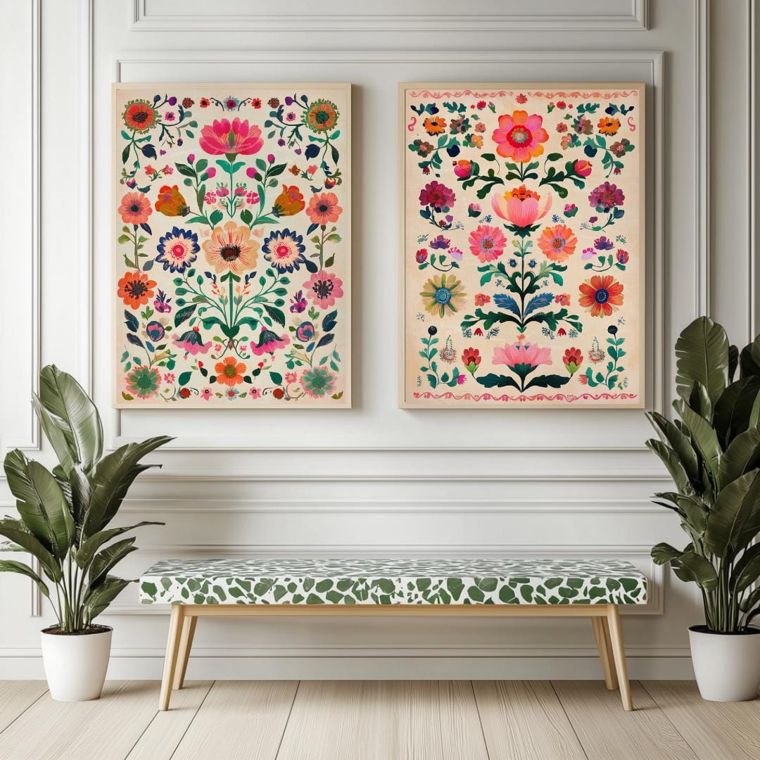 Set Of 2 Mexican Art Prints