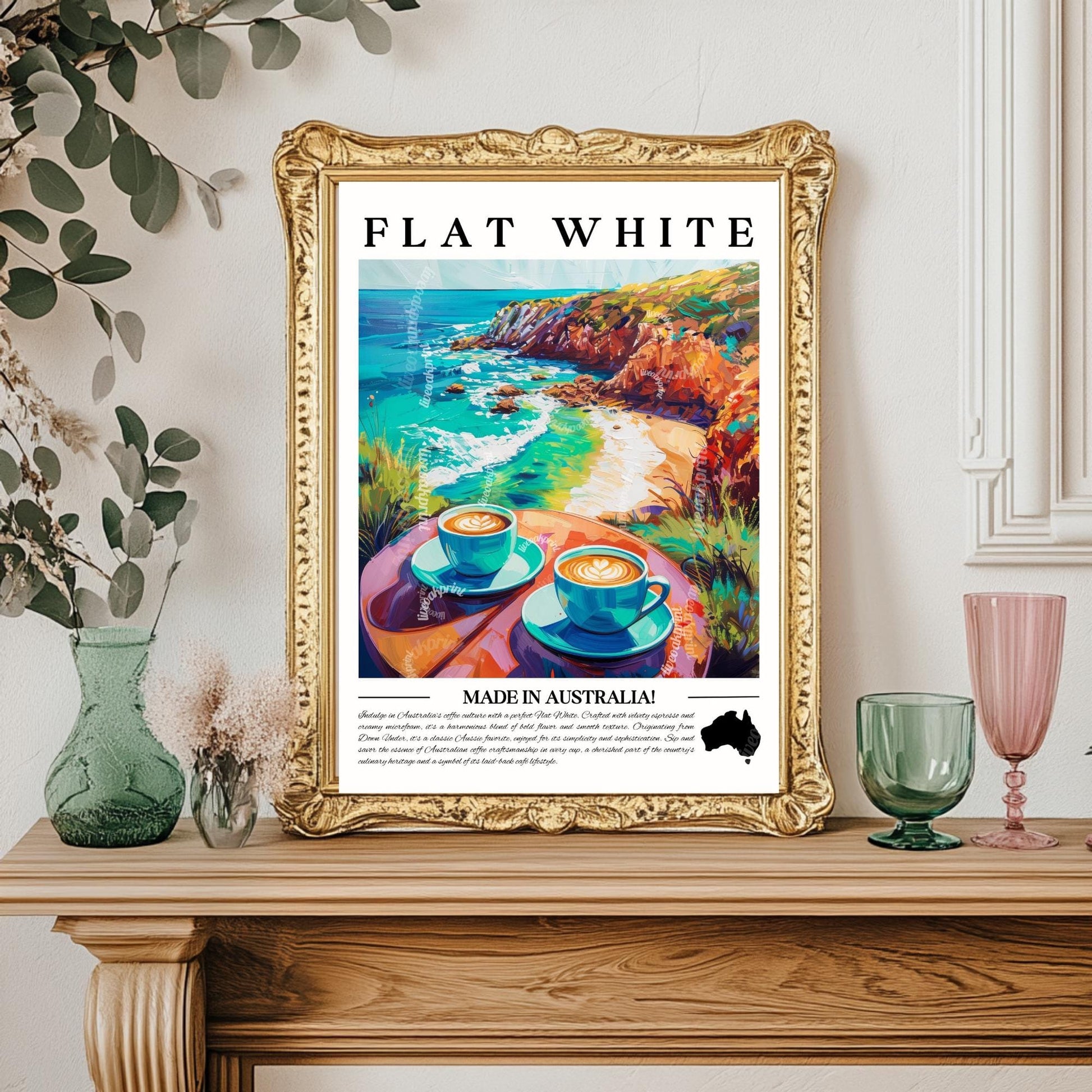 Flat White Wall Art