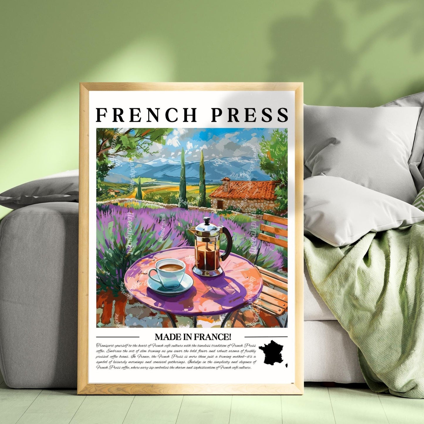 French Press Coffee Wall Art