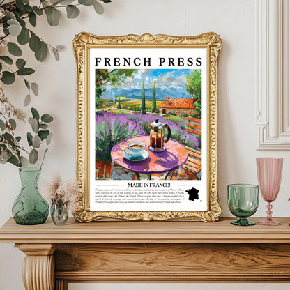 French Press Coffee Wall Art