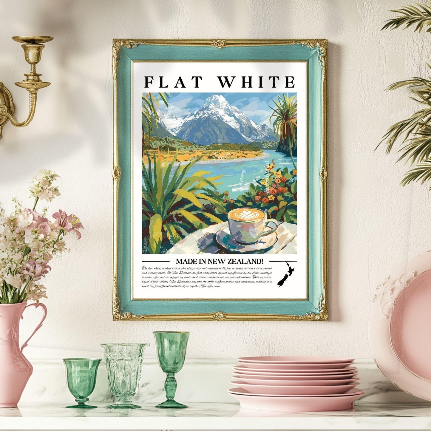 Flat White Coffee Wall Art