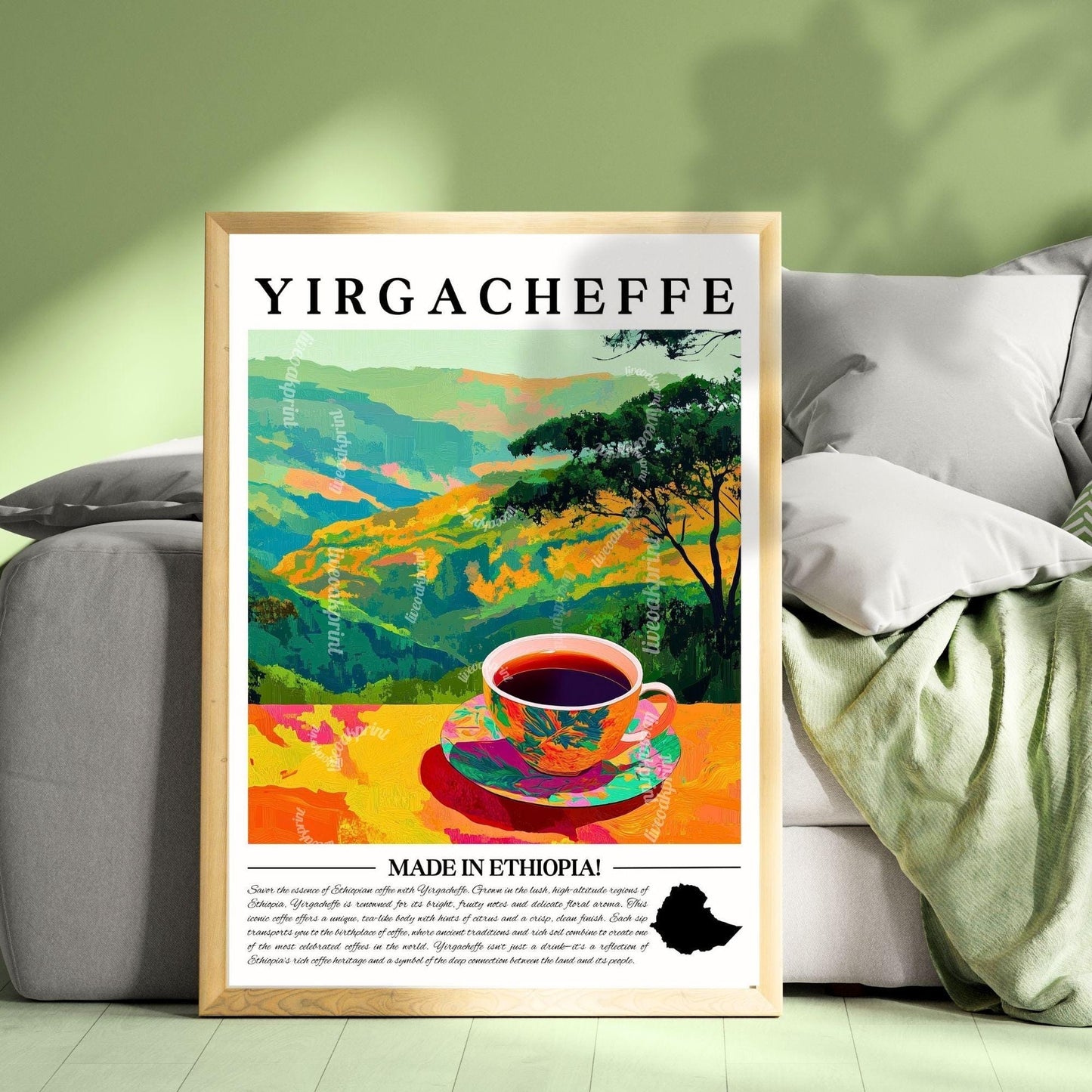 Yirgacheffe Coffee Wall Art