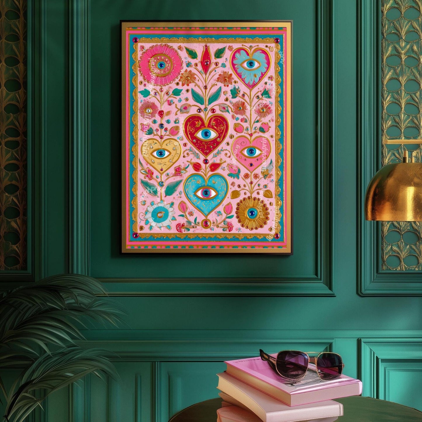 Pink Surreal Heart Wall Art