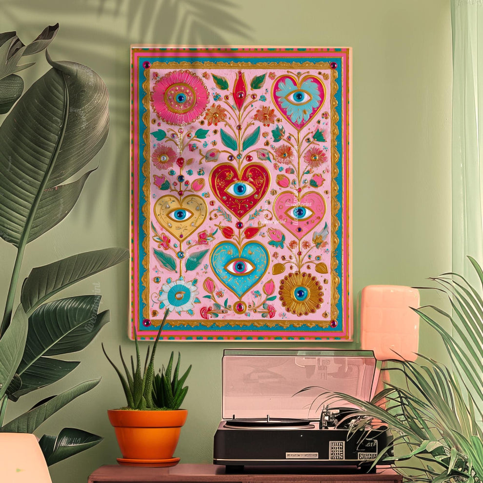 Pink Surreal Heart Wall Art